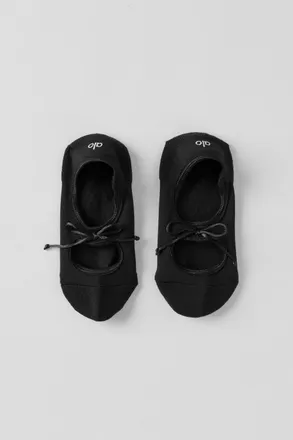 Alo | Ballet Grip Socks in Black, Size: Medium/Large