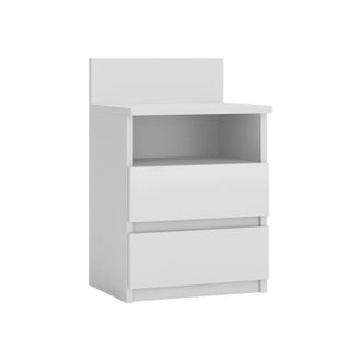 Hucoco Aster T1 - Comodino con 2 cassetti - 59x40x32 cm - Comodino - Stile scandinavo