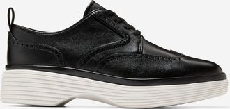 Cole Haan Womens &Oslash;riginal Grand City Platform Wingtip Oxford Shoes - Black Size 5.5