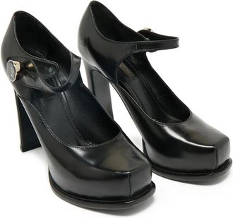 Louis Vuitton Mary Jane in pelle con plateau - Nero