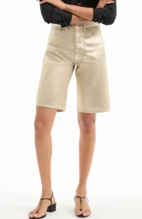 Veronica Beard Charlotte Metallic Short In Gold