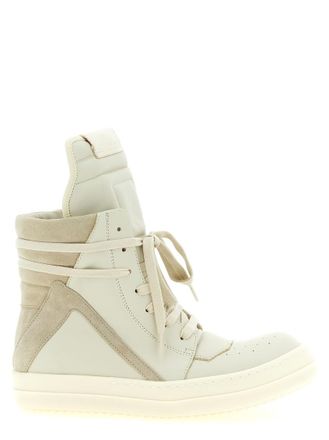Rick Owens Beige Lace Up Sneakers