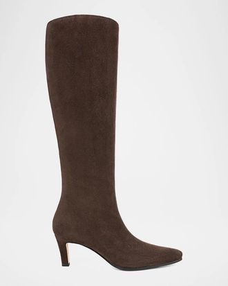 Veronica Beard Aisla 60MM Suede Knee-High Boots