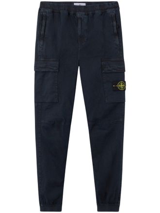 Stone Island Cotton Elastic Waistband Cuffs Patch Cargo Pants