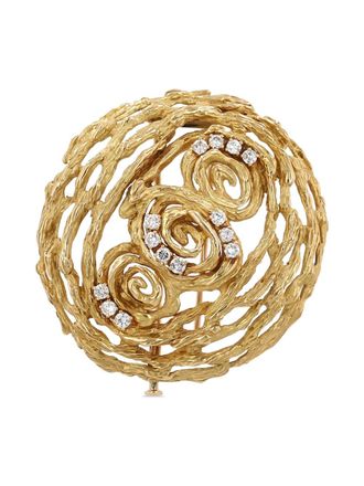 Chaumet Spilla Chaumet con diamanti anni 70 - Oro