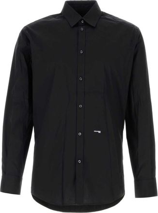 Dsquared2 Black stretch poplin shirt