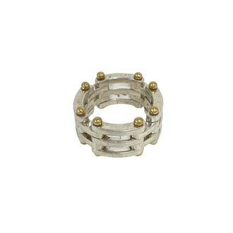 Tiffany & Co. Gold Silver Yellow Gold (18K) Silver 925 Band Ring (Pre-Owned)