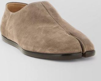 Maison Margiela leather suede tabi loafers