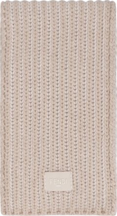 Fendi Womens Scarf Camellia Wool-Cashmere Virgin Wool Scarfs