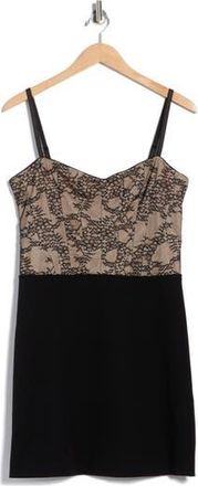 Alice & Olivia Carla Lace Corset Minidress in Black at Nordstrom Rack, Size 14