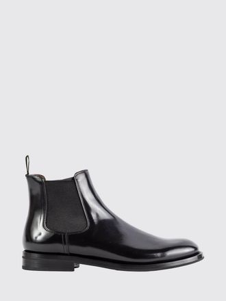 Churchs Brushed Calfskin Chelsea Boots with a Round Toe and Low Heel