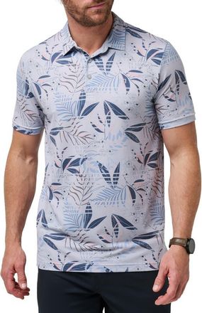 Travis Mathew Rip Current Floral Piqu&eacute; Polo in Heather Light Grey at Nordstrom Rack, Size Small