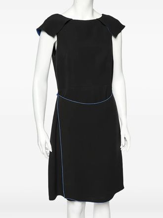 Giorgio Armani wrap-detail silk dress - Black