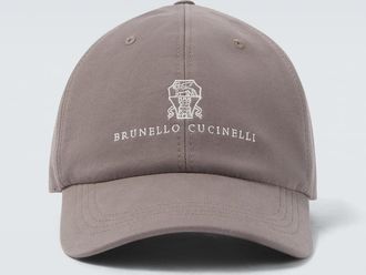 Brunello Cucinelli Cappello da baseball in cotone con logo