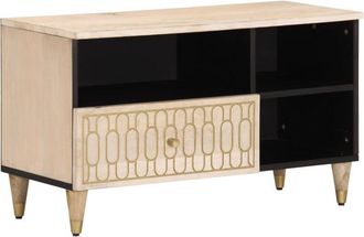 vidaXL Vidaxl - Mueble De Tv Madera Maciza De Mango 80x33x46 Cm