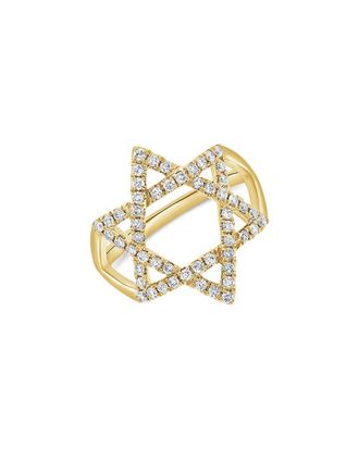 Sabrina Designs 14K 0.48 Ct. Tw. Diamond Star Of David Ring
