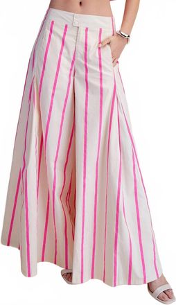 Glam Cabana Pinstripe Wide Leg Pants In Pink