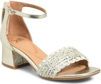 S&ouml;fft Lilah Ankle Strap Sandal in Platino at Nordstrom, Size 6.5