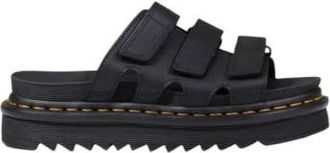 Dr. Martens Leren Platform Schoenen - unisex - Sandalen - Zwart - 40 EU - Leer - Schoenen