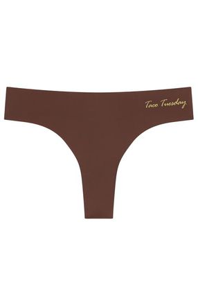 Uwila Warrior Days of the Week VIP Thong in Chocolate at Nordstrom, Size 3X-Large