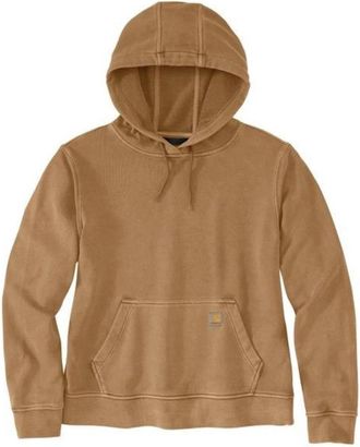Carhartt Work in Progress Hoodie Womens Brown French Terry Midweight Kangaroo Pocket POSH075