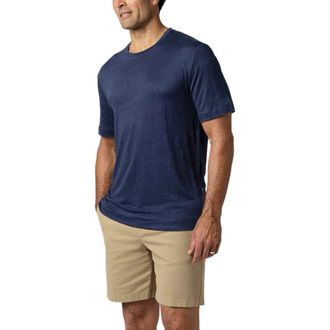 Robert Talbott Davis Linen Jersey Tee in Navy at Nordstrom, Size Xx-Large
