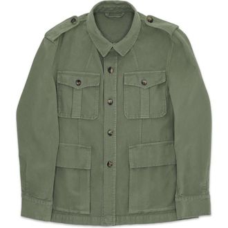 Fortela Sahariana Moleskin Jacket in Dark Green at Nordstrom, Size 54 Eu