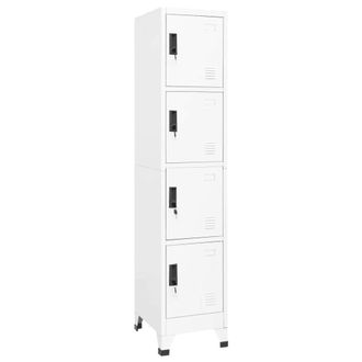 vidaXL Vidaxl - Taquilla De Acero Blanco 38x45x180 Cm