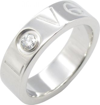 Cartier Silver Clear White Gold (18K) Band Ring (Pre-Owned)