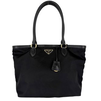 Prada Black Nylon Handbag Tote Bag (Pre-Owned)
