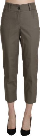 Bencivenga Gray High Waist Cropped Dress Trouser Womens Pants