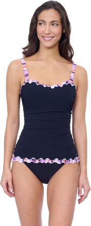 Gottex Riga E Cup Solid Center Ruched Tankini