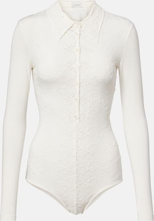Magda Butrym Body in misto cotone con ricamo
