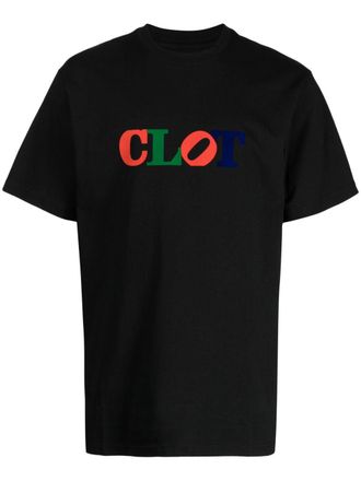 Clot T-shirt met logoprint - Zwart