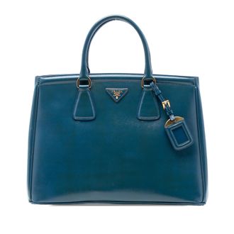 Prada Tweedekans Medium Saffiano Vernice Parabole Tote
