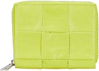 Bottega Veneta Pre-owned Wallets, female, Green, Size: ONE SIZE Pre-owned Leather Maxi Intrecciato Wallet