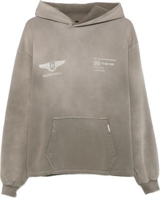 Represent Felpa con cappuccio e logo - Toni neutri