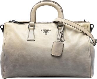 Prada Pre-owned Prada Glace Calf Ombre Leather Satchel Q3LABS8F1EZ48ARX