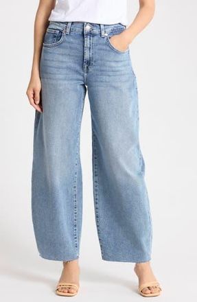 7 For All Mankind Bonnie High Waist Raw Hem Curvilinear Jeans in Newport Beach at Nordstrom Rack, Size 25