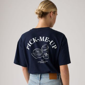Levi's Graphic Oversized Anyday Tee - Womens - L - Blue