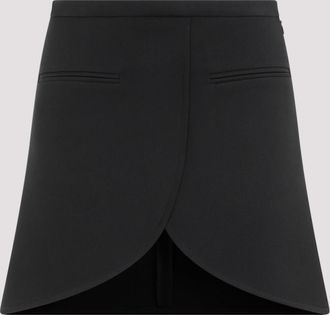 Courrèges Black Twill Mini Skirt