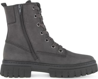 Gabor Enkellaarsje met veters - Dames - Veterlaarzen - Grijs - 40 EU - Leer - Schoenen