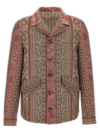 Etro Mens Balmacaan Neck Overshirt