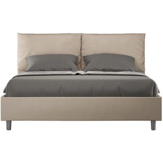 Itamoby Cama Doble Container 160x190 Cabecero Con Cojines Antea M Color: Beige - Versi&oacute;n: Modelo Est&aacute;ndar