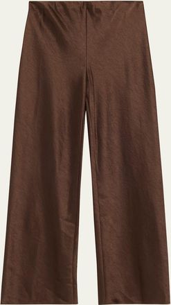 Vince Fluid Bias-Cut Crushed Satin Pants