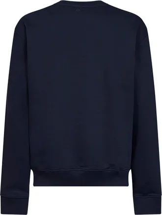 Ami Mens Sweatshirt Ami De Coeur Midnight Blue Cotton Sweatshirts Sweater
