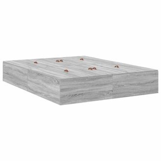 Berkfield Home Bed Frame Grey sonoma Particle board Queen Storage Bed