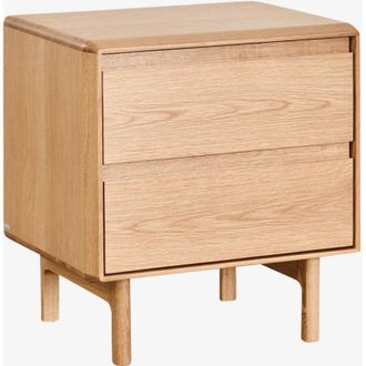 Sklum Pack De 2 Mesitas De Noche Rectangulares 50x40 Cm En Madera Treveris Sklum