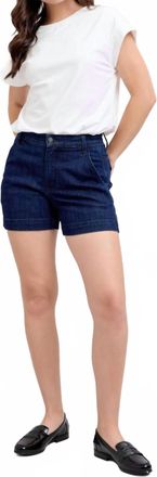 Judy Blue High Waist Trouser Denim Short In Dark Blue