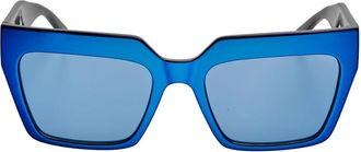 Karl Lagerfeld Geometric Zonnebrillen - Dames - Zonnebrillen - Blauw - ONE Size - Accessoires
